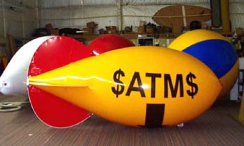 Helium Balloons atm blimp